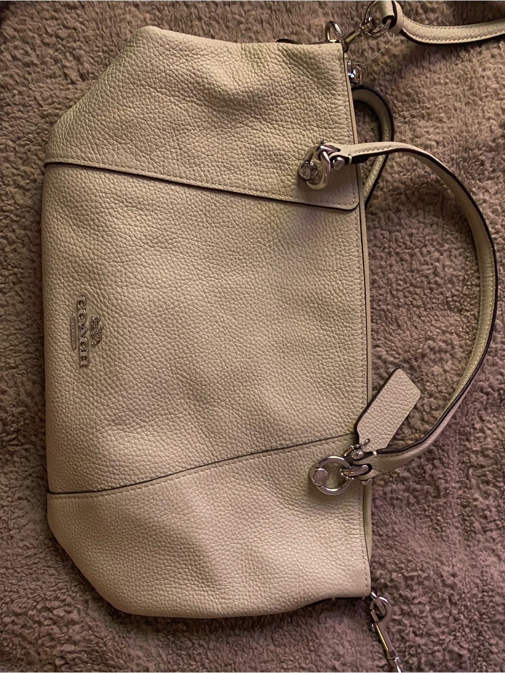 Coach Pebble Leather Shoulder Bag in light sage